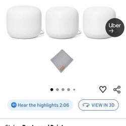 Google Nest Wifi - AC2200 - Mesh WiFi System - Wifi Router and point - 2200 Sq Ft Coverage -  pack