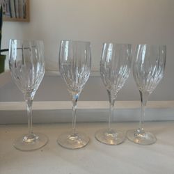 SET OF 9. Fluted Champaign Glasses - Arctic Lights Platinum by MIKASA