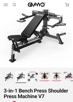 GMWD 3 in 1 Bench Press Shoulder Press Machine V7