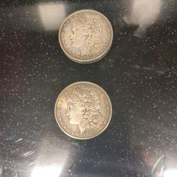 2 Morgan Silver Dollars-1878, 1880