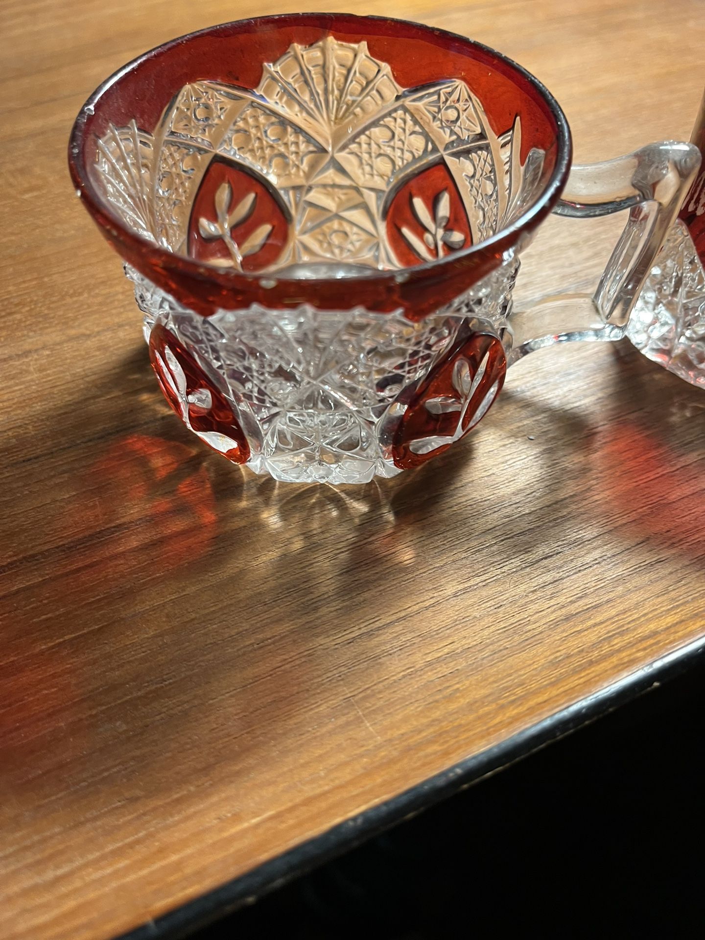 1900’s Antique Cup And Creamer  Glasses Around 1905