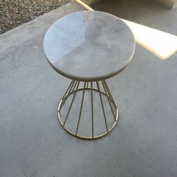 Marble And Gold Side Table 