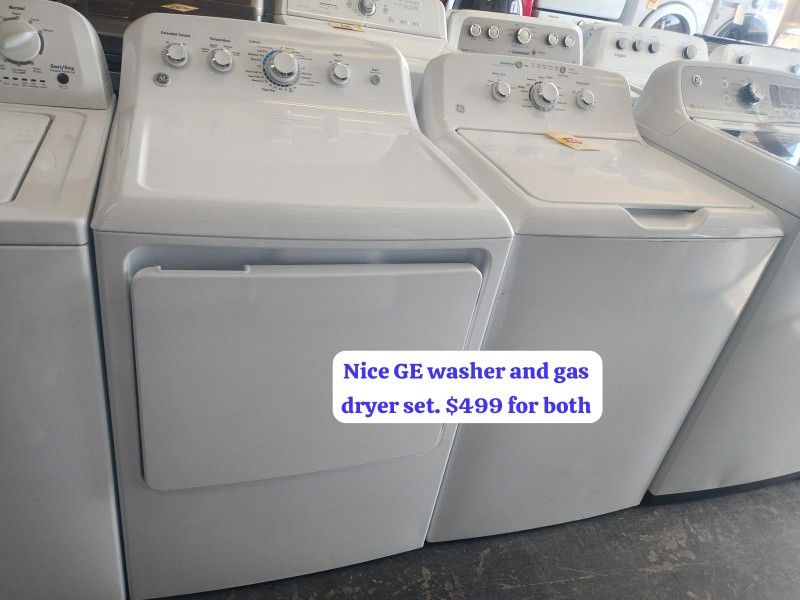 Nice GE Whasher And Gas Dryer Set