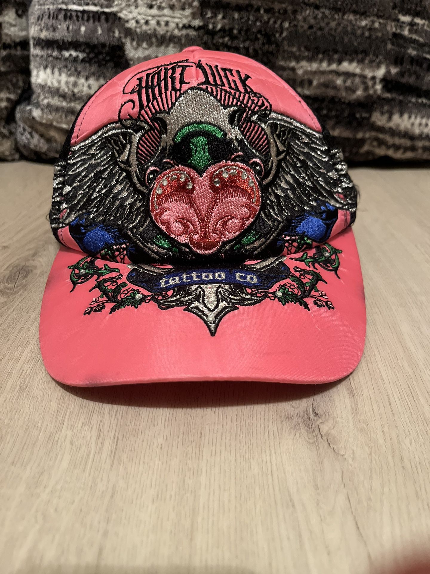 Vintage Pink Ed Hardy Hat (One Size Fits All)