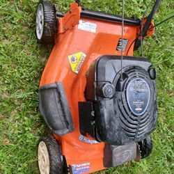 Lawn Mower Husqvarna Start Right Up Good Conditions Front Wheel Drive Self Propelled Ready For Work 