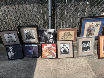 Vintage recording Artists professionally framed huge assortment