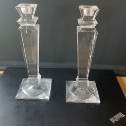 crystal candle holders