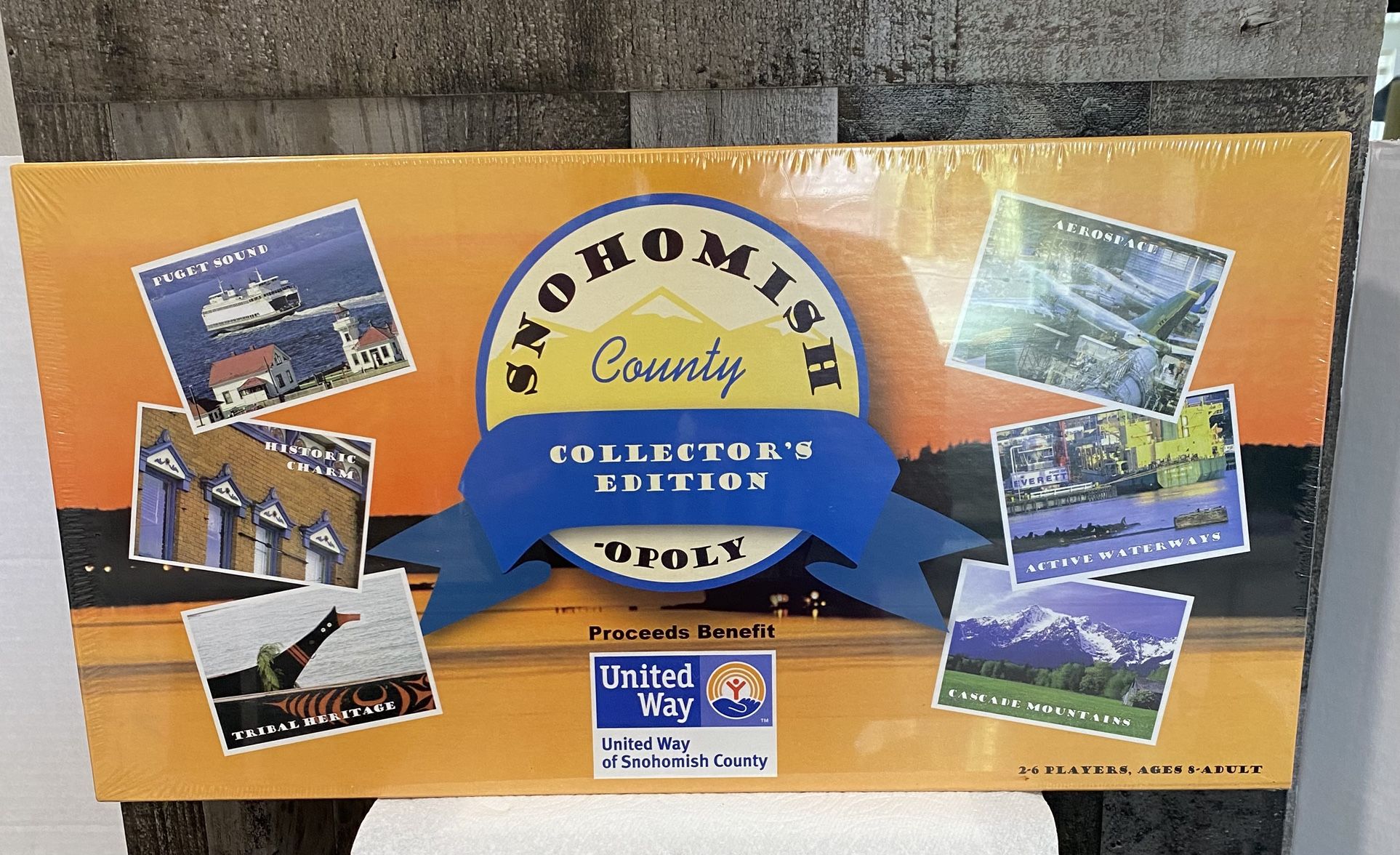 Snohomish County-Opoly Board Game New In The Factory Sealed Box.