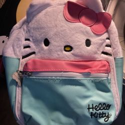 Hello Kitty Sanrio Women's Mini Backpack, White/ Pink /Blue New Bag Faux Leather