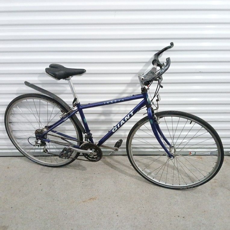 Giant Innova Hybrid Bike 16" Fits Riders 5'3"-5'7" Adult 21 Speed Purple Step Through Rear Fender Lightweight Cruise Commuter Tour