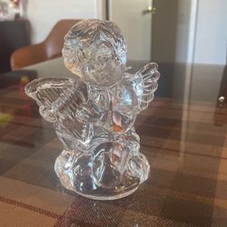Glass Angel Candle Holder