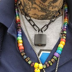 100% Customized Chain And Lock Necklace Or Bead Neacklace