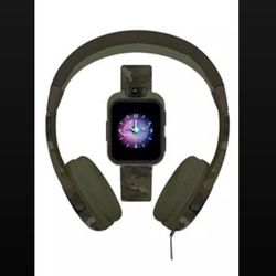 Playzoom Camoflauge Kids Smartwatch&Headphones