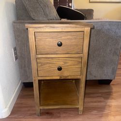 Farmhouse Two Drawer Nightstand/End Table