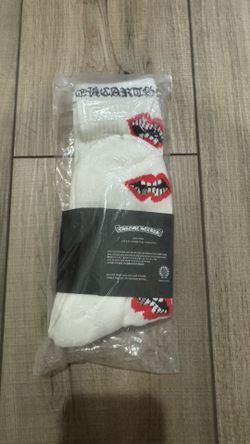 Chrome Hearts socks white and red