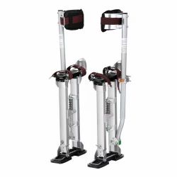 113#Drywall Stilts, 18''-30'' Adjustable Aluminum Tool Stilts with Protective Knee Pads, Durable and Non-slip Work Stilts for Sheetrock Painting, Walk