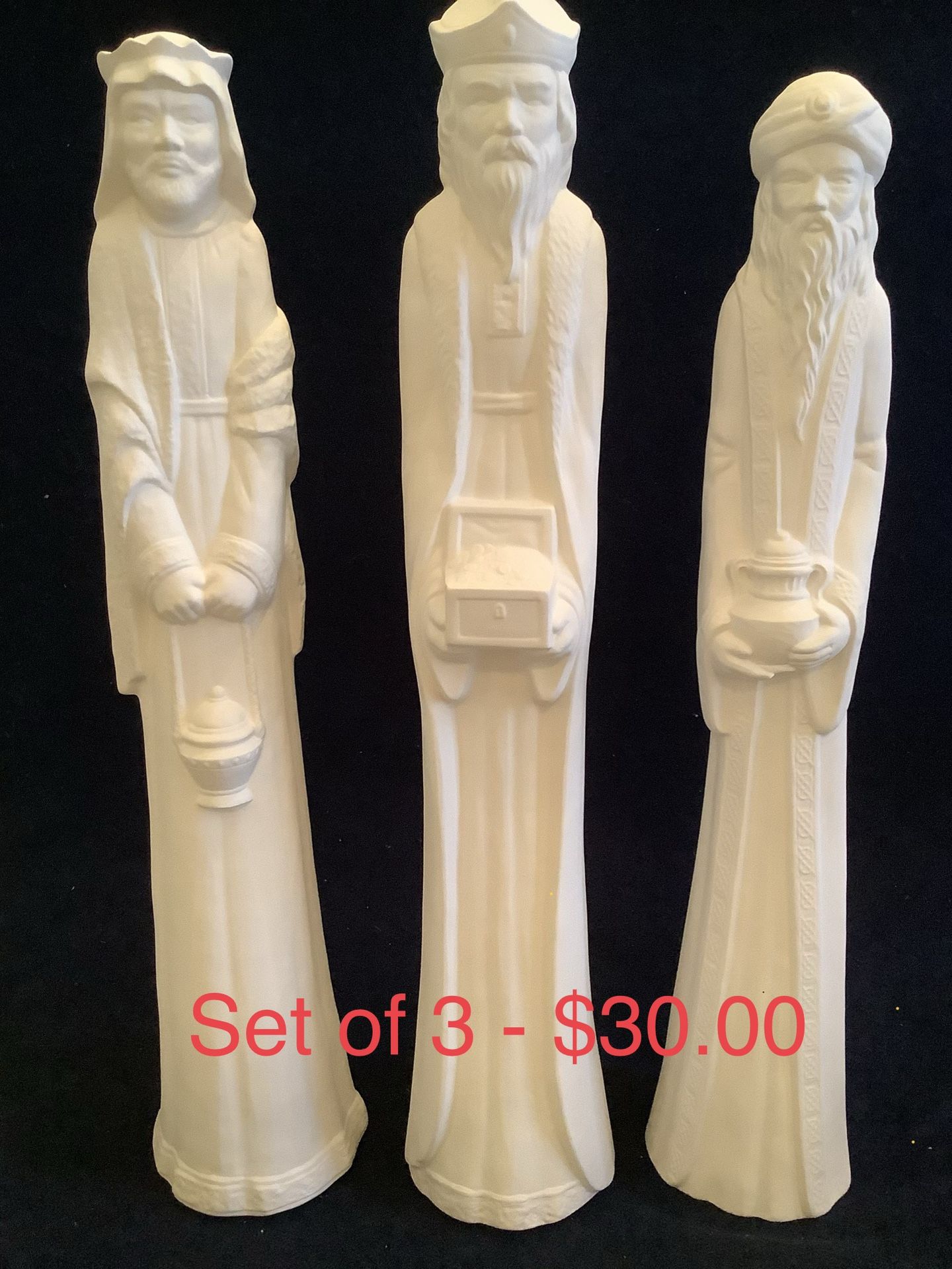 Unpainted Ceramic Bisque “3 Wise Men”