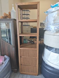 20 in. W x 15 in. D x 72 in. H Brown Plywood Freestanding Linen Cabinet with Soft Close Drawers in Weathered Brown