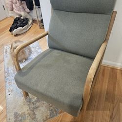 Living Room Chair, Real Wood, Like New 