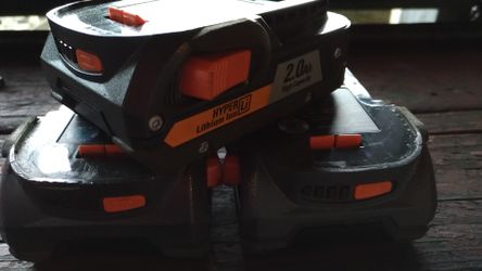 3 18V 2.0Ah Ridgid batteries.