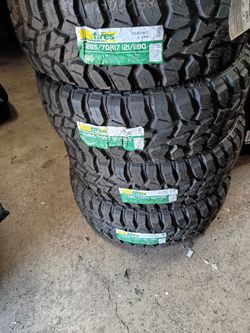 285/70R17 LT TBB Tires MT New tires 4 llantas nuevas instaladas y balanceadas open day