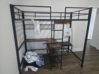 Bed frame desk