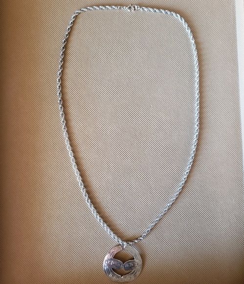 Sterling Silver Chain With Pendant 23"