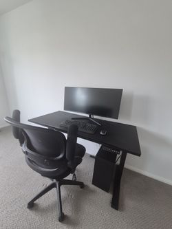 Modern Height Adjustable Desk & Ergonomic Chair Set