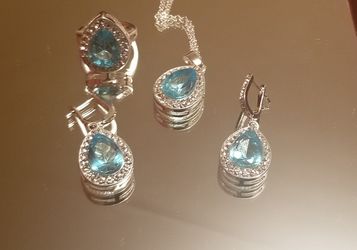 Light Blue Jewely Set