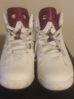 Air Jordan 6 Retro OG BG Maroon Size 6.5 Youth