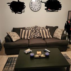 Dark Gray Couch With Pull Out Queen Size Bed