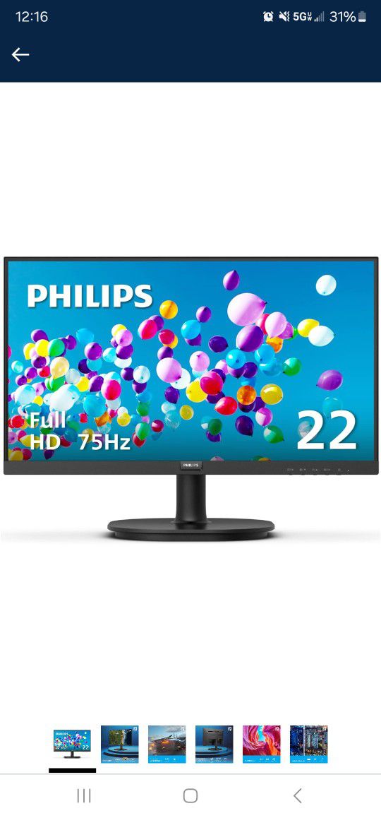 Phillips V Line 22 Inch Computer Monitor (4) Brand New