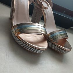 Rhinestone Chrome Heels