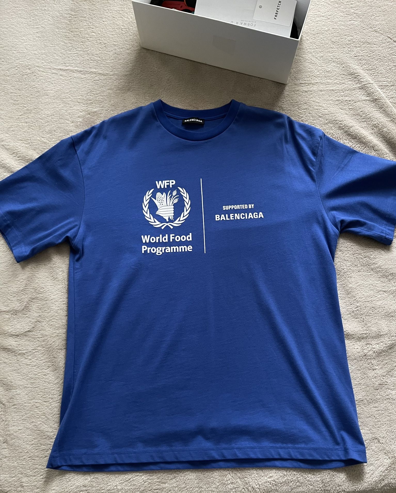 Balenciaga World Food Programme Blue T Shirt (Retail