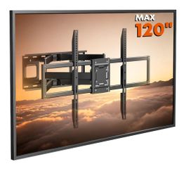 Heavy Duty Full Motion TV Wall Mount for 60-120 Inch TVs, 265 Lbs Max Heavy-Guage Steel, Fit Ultra Large Screens, Preassembled for Easy Setup, Max VES