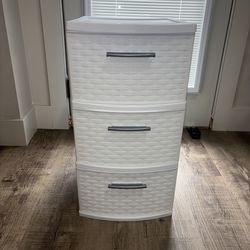 3 draw plastic drawers