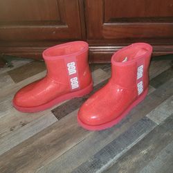 Classic Clear Mini Ugg Red