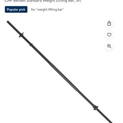 CAP Barbell Standard Weight Lifting Bar, 5ft