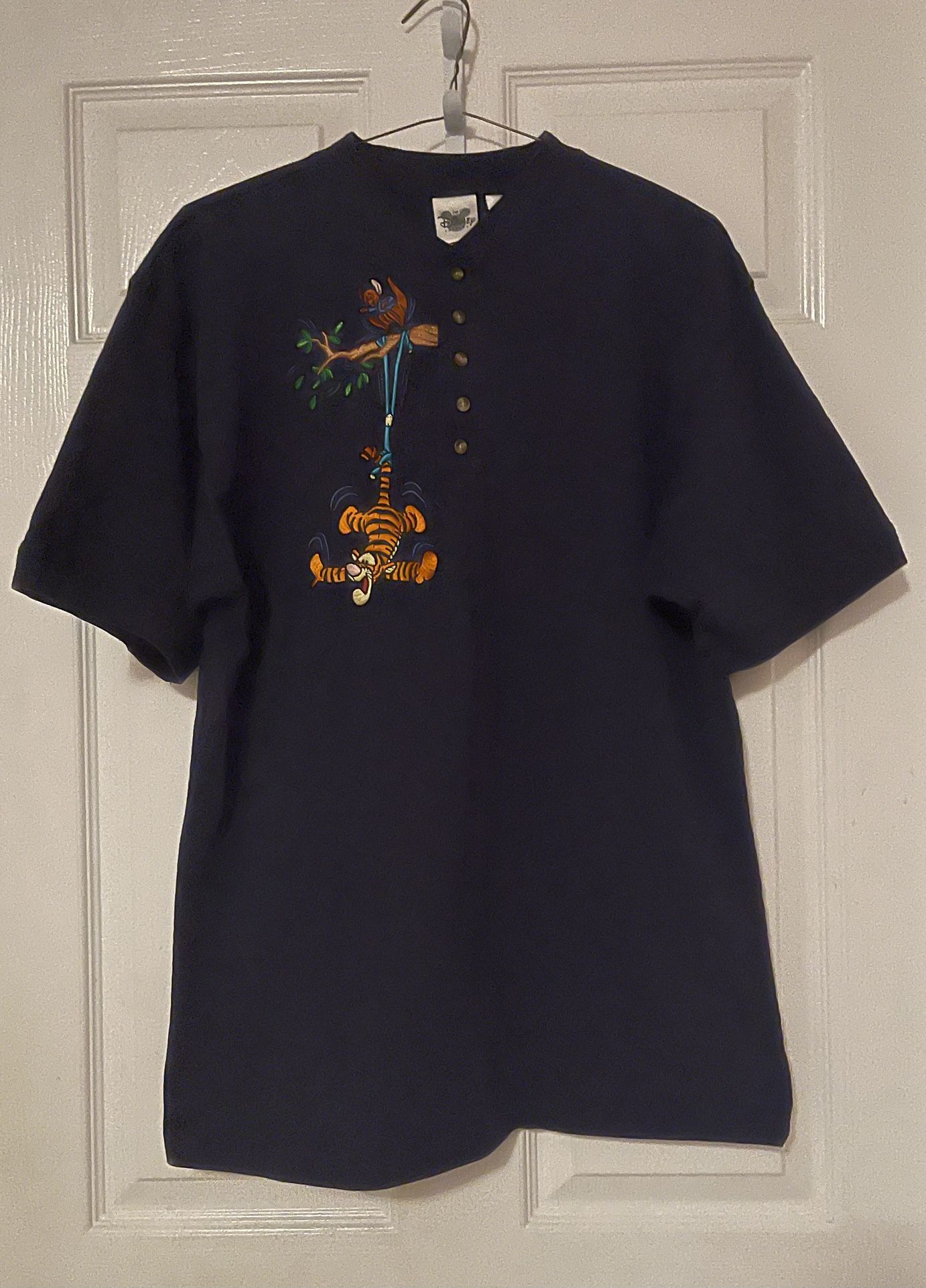 Ladies Navy Blue Disney Short Sleeves T-Shirt Size L