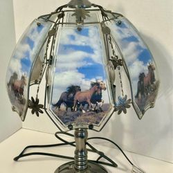 Vintage horse themed lamp western themed lamp equestrian farmhouse decor