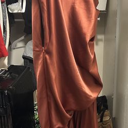 David bridal Bridesmaid Dress Size 6 Cinnamon Color 