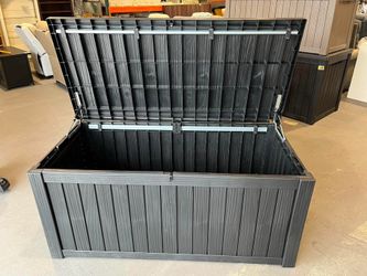 (Corner Crack) 120 Gallon Outdoor Storage Deck Box