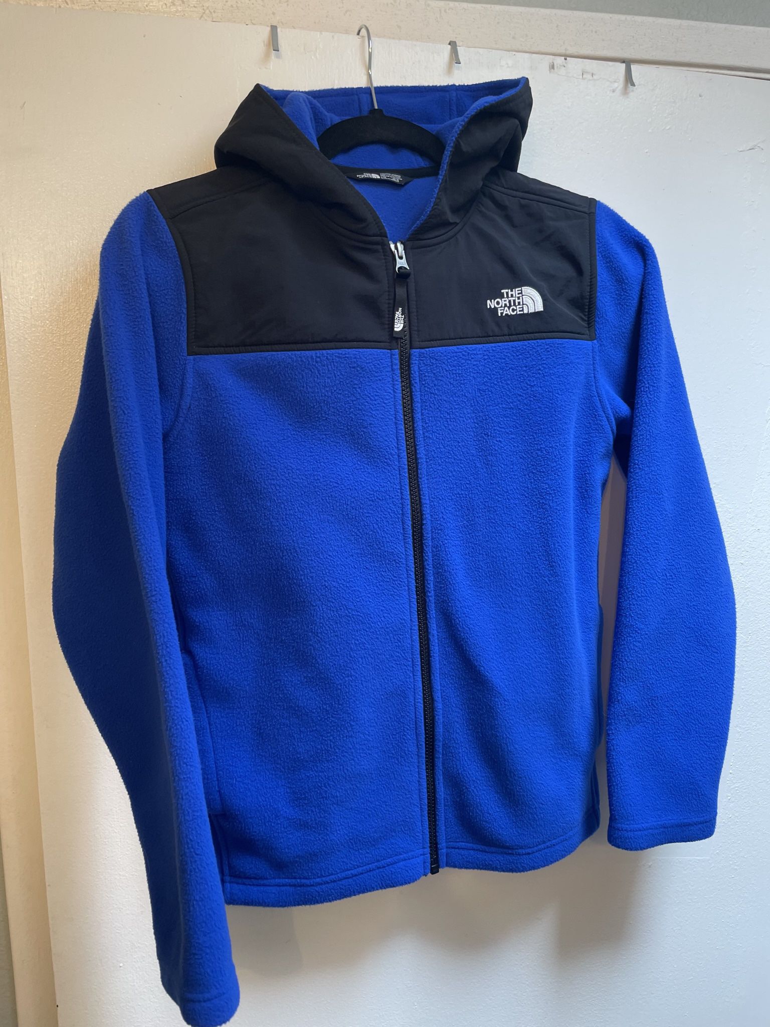 North Face Youth Large Full Zip Hoodies - Blue & Red