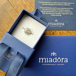 Engagement Ring - Size 7 - Sterling Silver 3ct TGW Created White Sapphire Ring By Miadora
