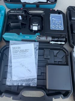Brand New / Lightly Used Seesii Cordless Ratchet Wrench Set (Model: RT600B) with Battery & Accessories