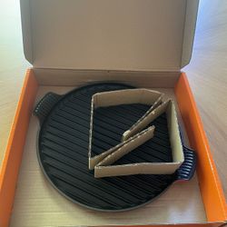 Le Creuset Cast Iron Ribbed Bistro Pan Grill Griddle