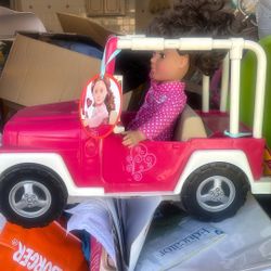 Girl’s doll with Jeep
