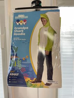 Adult Large Grandpa Shark Halloween Sweater / Costume NEW