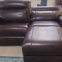 Haverty's Reclining Loveseat w/Chaise + USB Charging Port