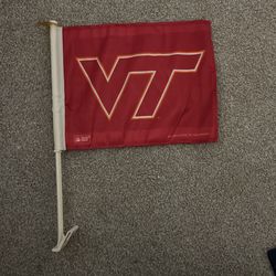 NFL Virginia Tech Double Sided Car Flag With Included Pole 16 x 19.5-inches